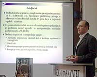 Srjdan Djordjevic defending his PhD thesis